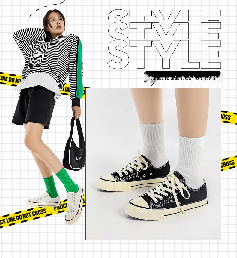 Retro 1970'ler Kanvas Ayakkabılar, Unisex Kore Tarzı, Yaz 2025 Harajuku, Öğrenciler ve Çiftler İçin Çok Yönlü Alçak Üstlü