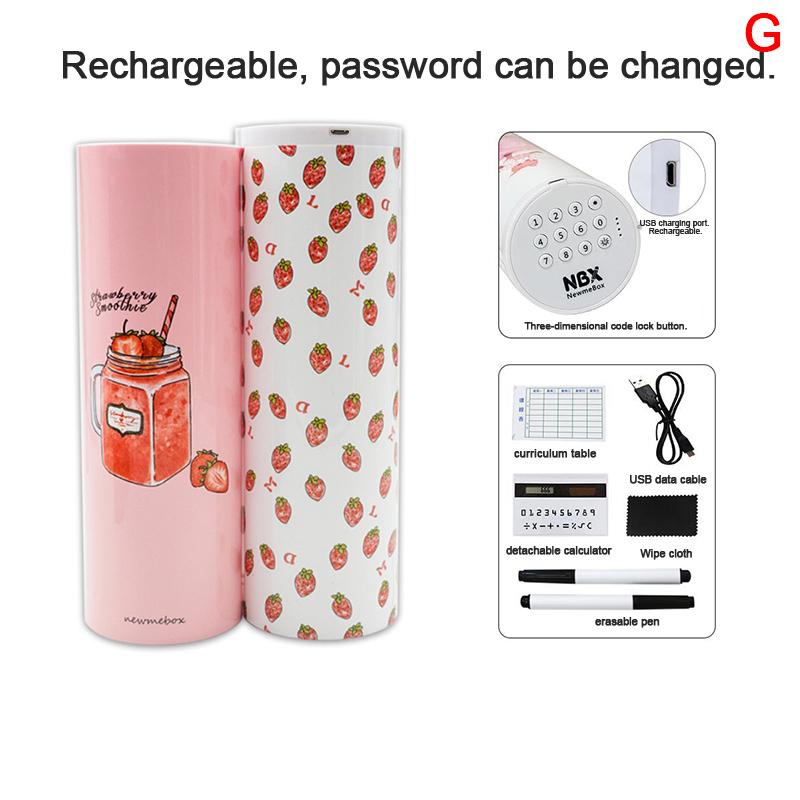 Multifunctional Smart Technology Stationery Box Long Electronic Password + Lock