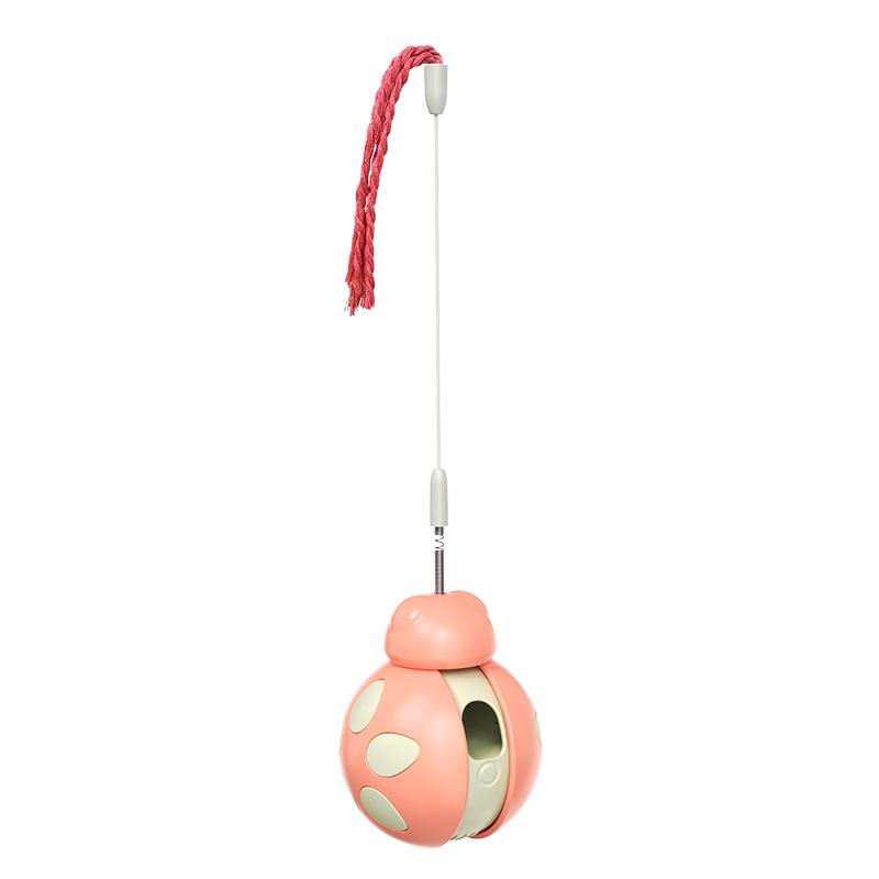 Cat Toy Roly-Poly Ladybug: Boredom Relief Teaser & Food-Dispensing Balance Car. Cat Toy