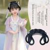 Synthetic Girls Chinese Chignon Headdress Integrated Hair Bun  for Kids