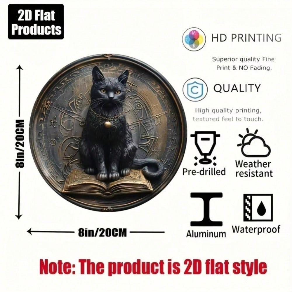 Vintage Metal Tin Sign Folk Art Painting 20x20cm Home Wall Decor