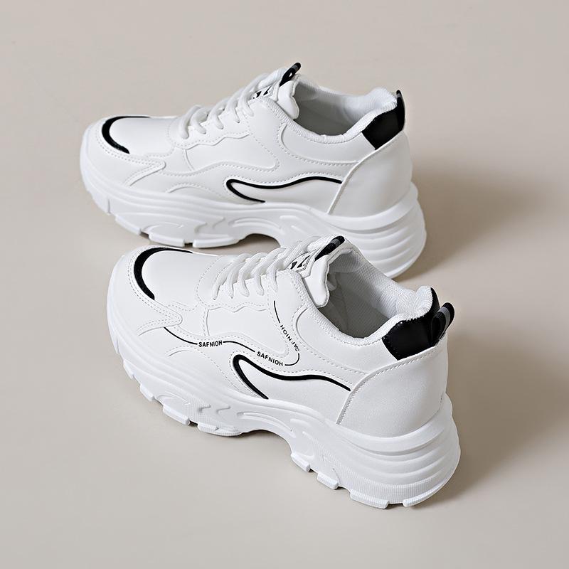 Platform dad shoes women's spring and autumn 2025 new little white shoes small height increase casual sports shoes ins tide