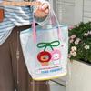 Jelly Beach Bag Cartoon Tote Bag Cute Transparent Waterproof Travel Tote Bag Shoulder Bag