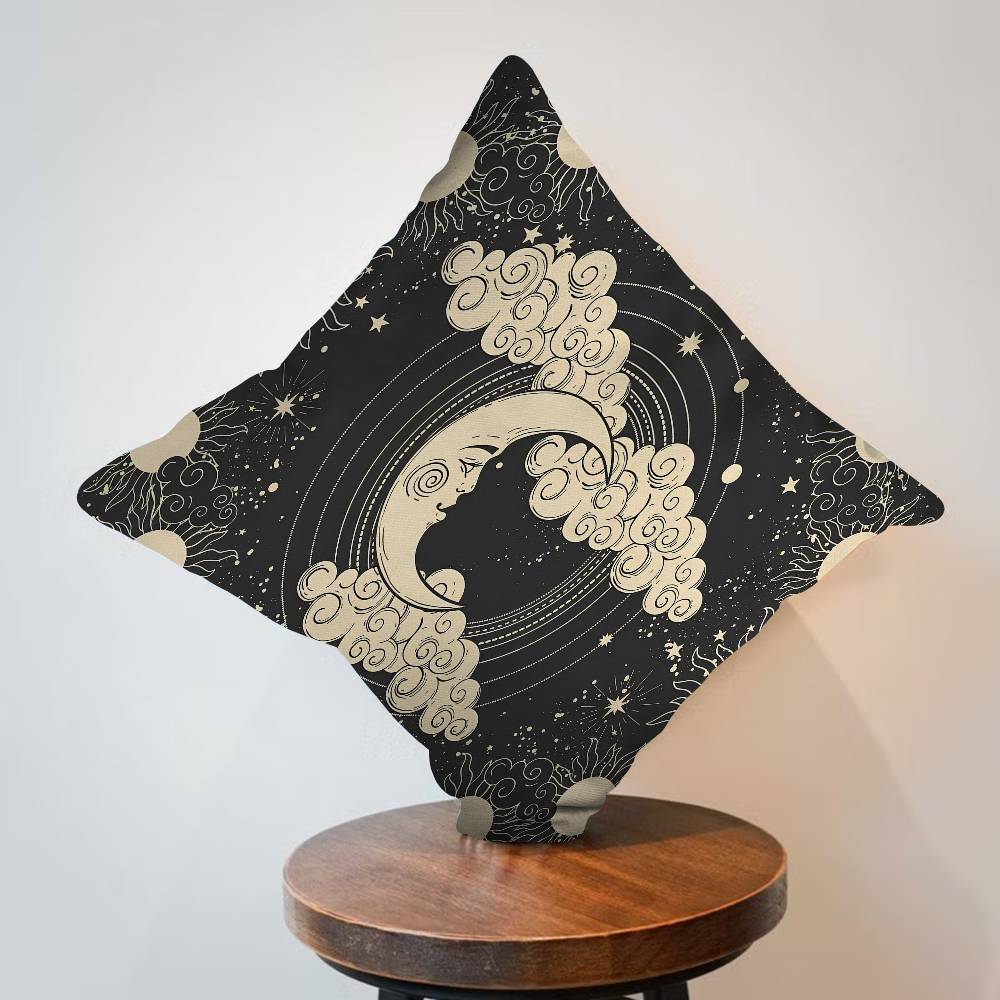 Hippie Sonne Gesicht Kissenbezug Sofakissenbezug Heim Zimmer Dekoration Kinder Geschenk