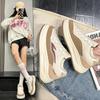 Spring and Autumn New Sports and Leisure Ins Platform Leather Single Shoes Board Shoes