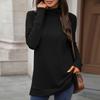 Women's T-Shirt Vintage Floral Print Round Neck Loose Long Sleeve Mid-Length Thumb Leak Top