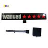 A03E-Windshield Electric 5Stars Wanted Car LED Window Stickers Light Up For JDM Glow Panel Decoration Accessories
