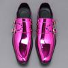 Fashion New Pointed Toe Slip On Glossy Patent Leather Chelsea Shoes Male Designer Wedding Dress Footwear Zapatos Hombre
