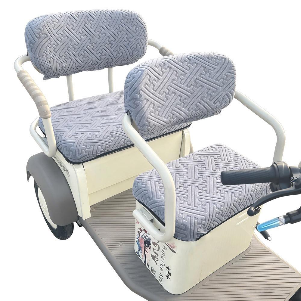 High Elastic Electric Tricycle Seat Cushion Cover Waterproof Material Universal Fit Seat Cover Leather Cover серый