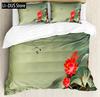 Watercolor Lotus Duvet Cover SetDecorative 3 Piece Bedding Set With 2 Pillow Shams Queen King Full Size All-Season Room Decor