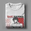 Baki The Grappler Hanma Herren T-Shirt Lustige T-Shirts Kurzarm Rundhals T-Shirt Reine Baumwolle Erwachsenen Tops