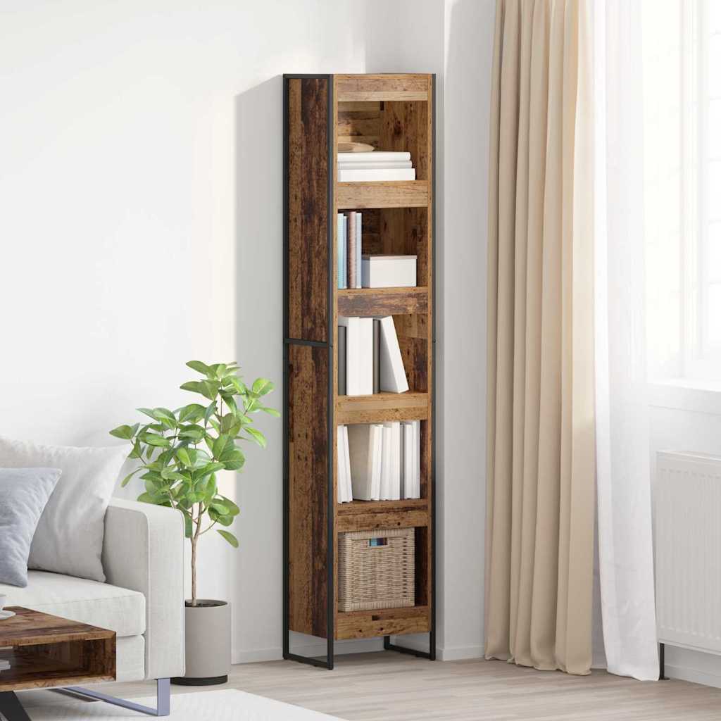 Vintage Wood Bookshelf 40 x 30 x 189.5 cm Engineered Wood