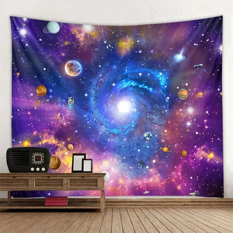 Cosmic Planet Night Sky Star Pattern Tapestry Home Wall Decoration Tapestry Bedroom Living Room Tapestry