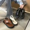 Thick-soled pinch sandals women's 2025 new summer wear pinch-toe beach shoes with skirts fashionable Roman shoes
