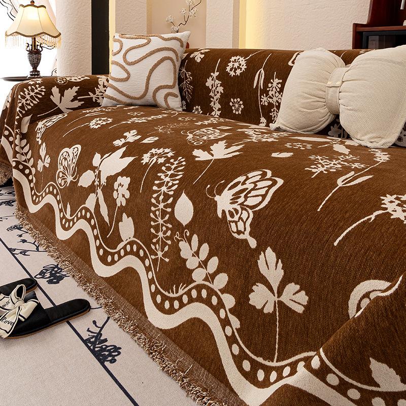 Light Luxury High-end Sofa Towel 2025 Popular New Sofa Cushion Sofa Blanket a Whole Full Cover Sofa Cover