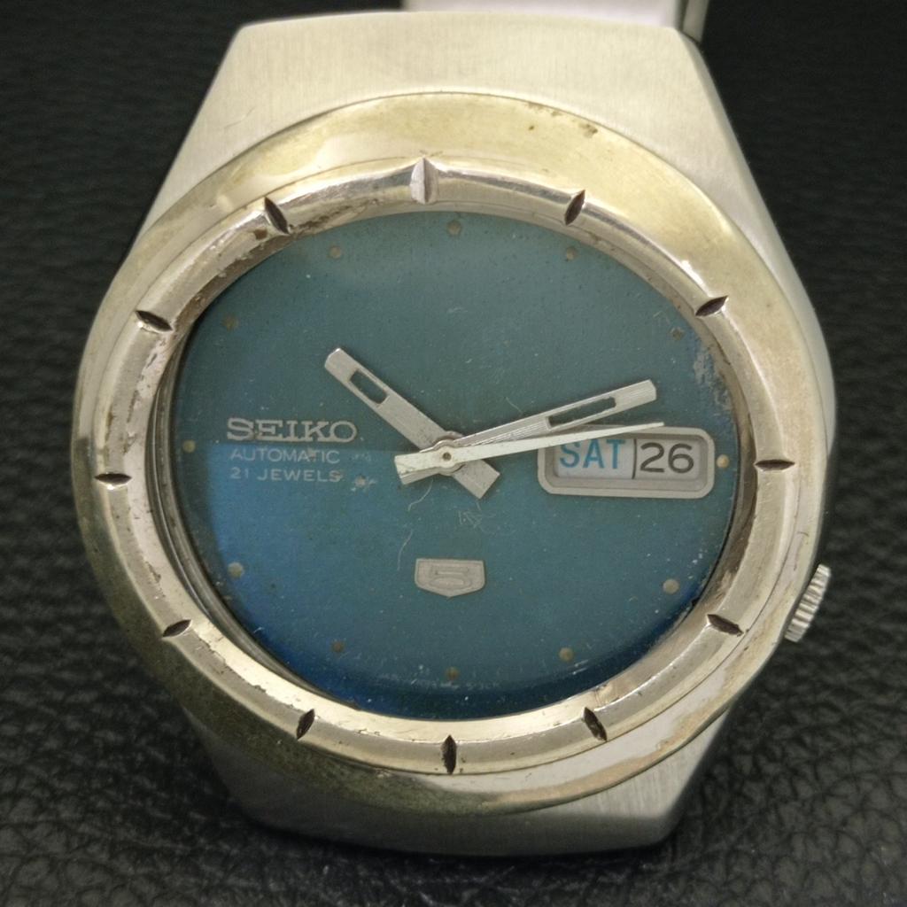 GENUINE VINTAGE SEIKO 5 JAPAN AUTOMATIC 7019A MENS ORIGINAL DIAL WATCH a702435-5