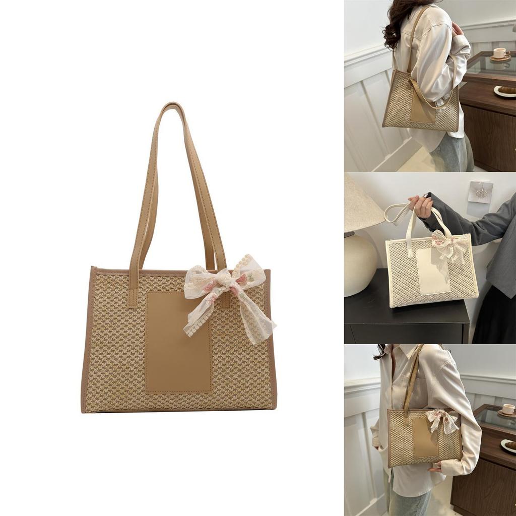 Fashionable Spring Large Tote Bag For Women With Unique Scarf And Soft Texture