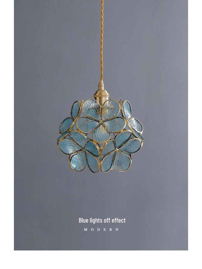 Postmodern Japanese Nordic Petal Chandelier - Luxury Copper Bedroom & Living Room Lamp