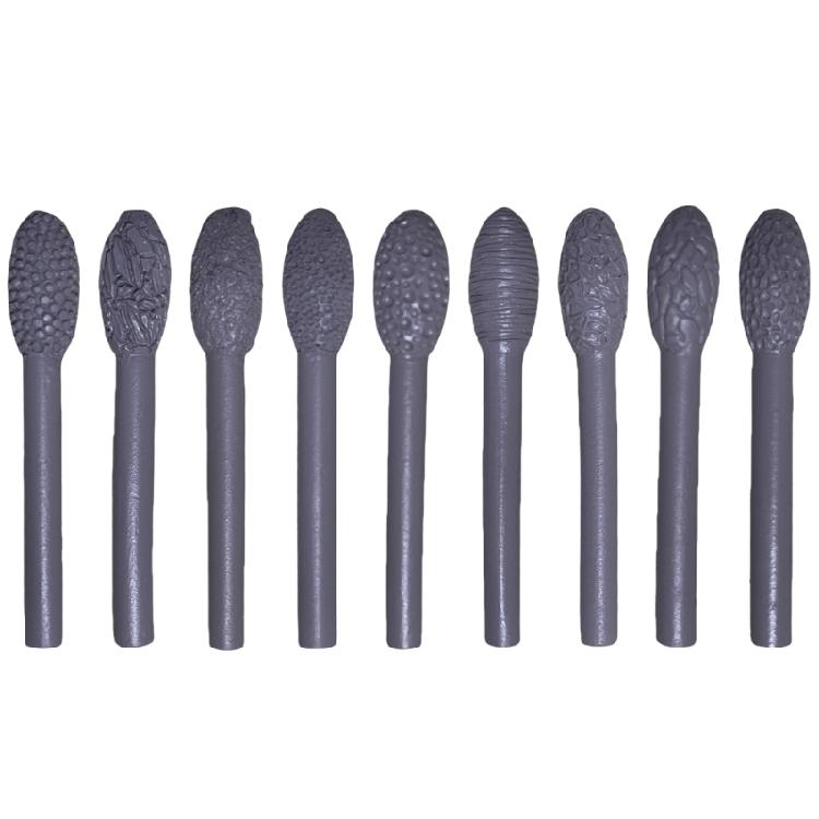 9Piece Multifunctional Pottery Clay Texture Tool for Pottery Clay Sculpting and Art Craft Project Oval Shape Rollers 1