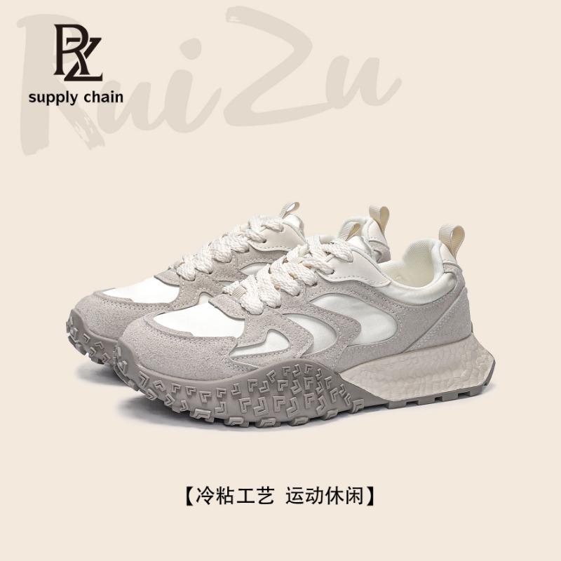 3 thick-soled non-slip sports and leisure shoes for women's autumn new breathable low-top versatile and comfortable campus