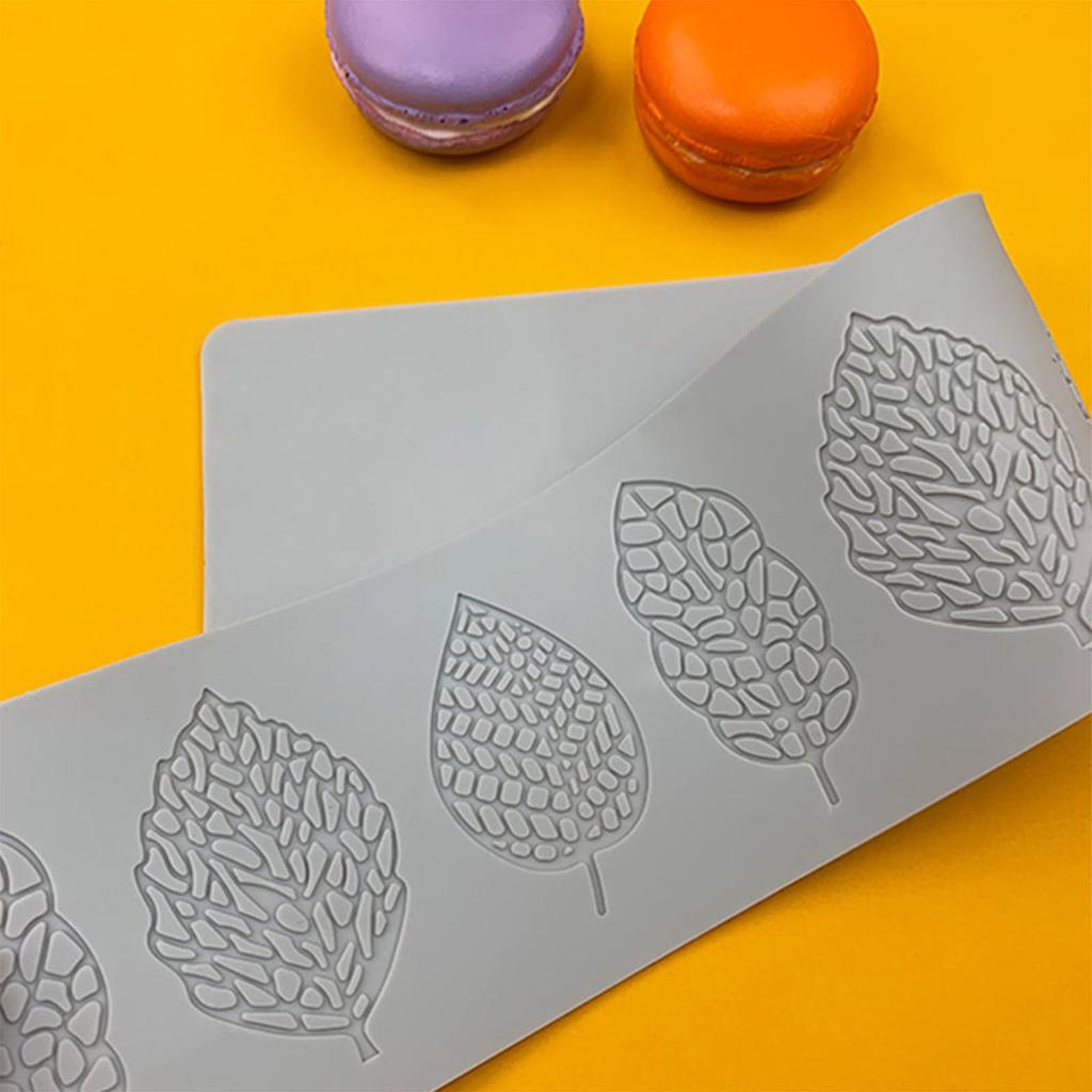 Hohle Blattformen, 9 Mulden, Fondantform, Spitzenform, Backwerkzeug, Blattzucker, umdrehen, Spitze, Pad, Blatt, Schokolade, Silikonform