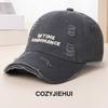 Washed Baseball Cap Embroidered Faith Cross Vintage Distressed Dad Hat Adjustable Unisex Outdoor Sun Protection