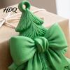 Lightweight Plastic Tree Accessories 3D Printed Christmas Ornament with Bow Design Decorative Xmas Reusable Festive