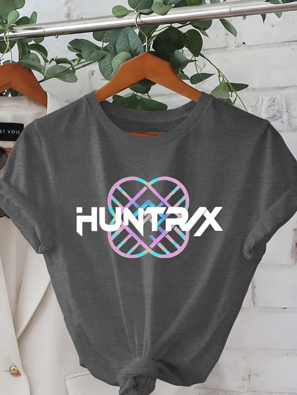 

Women s Kpop Devil Hunter Graphic T-shirt Black Casual Crew Neck Short Sleeve Top With Colorful Design Perfect For Spring Summer M