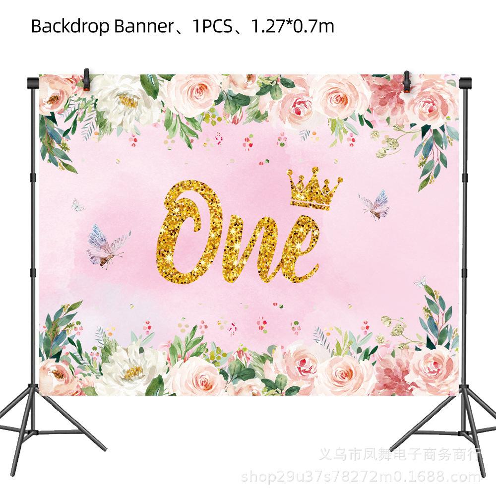 Pink Princess Style My 1St Birthday Party Supplies Paper Plates Paper Cups Paper Tissue Girls Birthday Party Ornaments