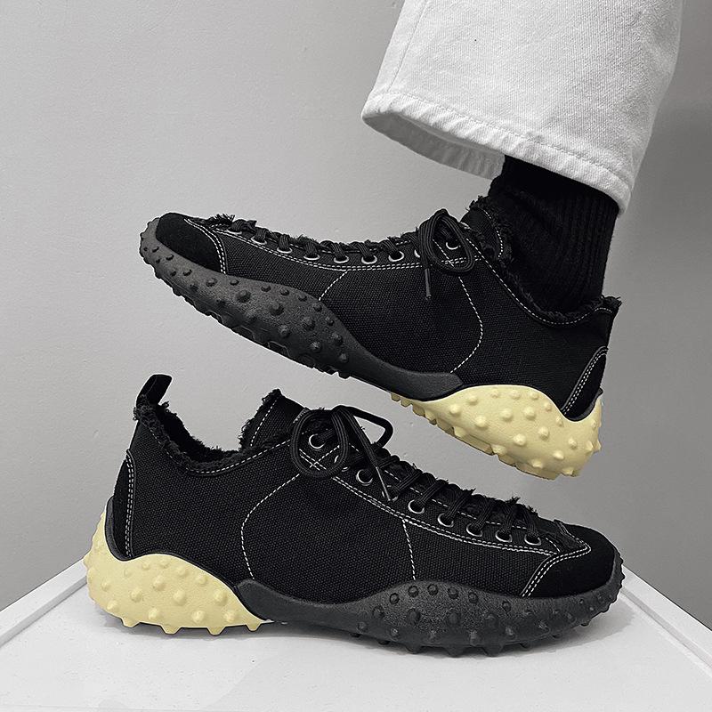 

Новая мужская обувь, парусиновая дышащая повседневная спортивная мужская обувь, амортизирующая модная легкая повседневная обувь 39 чёрный