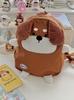 Women Cute cartoon brown puppy backpack girls funny dog schoolbag
