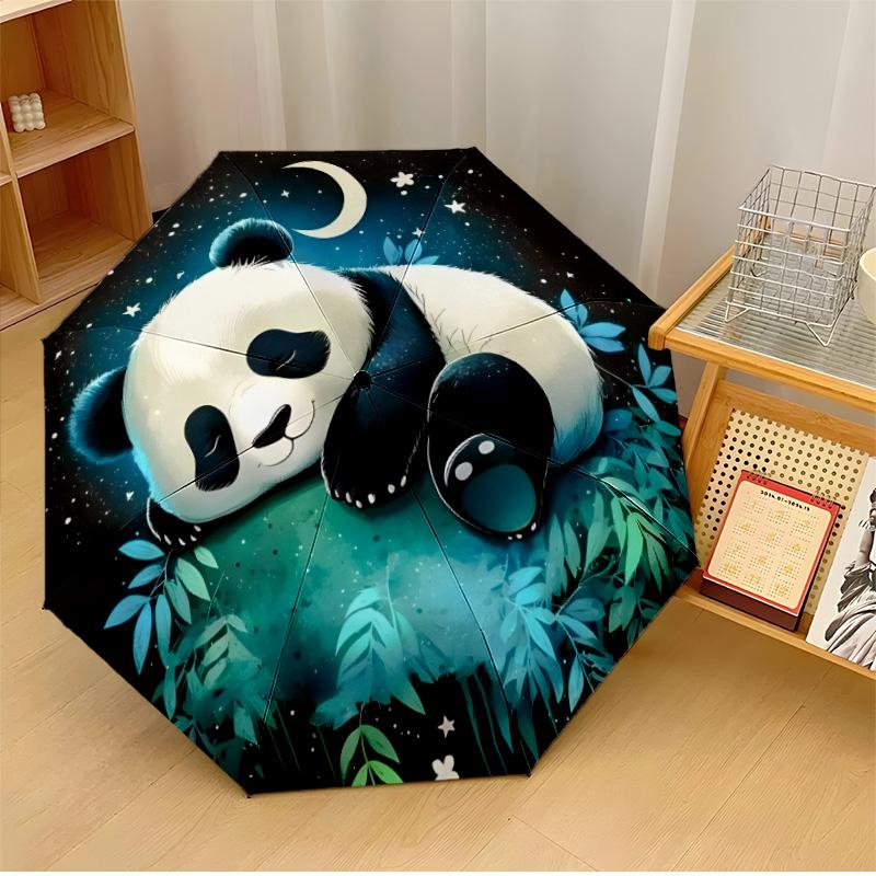 

owl with colorful flowers 4 Printed umbrella windproof folding umbrella portable sun and rain umbrella suitable for gifting