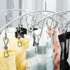10 Pegs Clothes Dryer Rack Laundry Hanger Sock Underwear Clip Stainless Steel