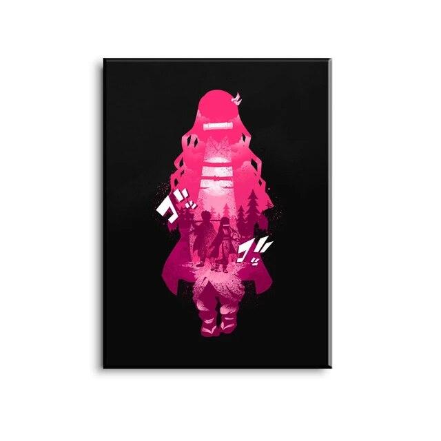 Demon Slayer Poster Cartoon Character Wall Art Canvas Painting and Print Modern Living Children's Room Decoration Paintin