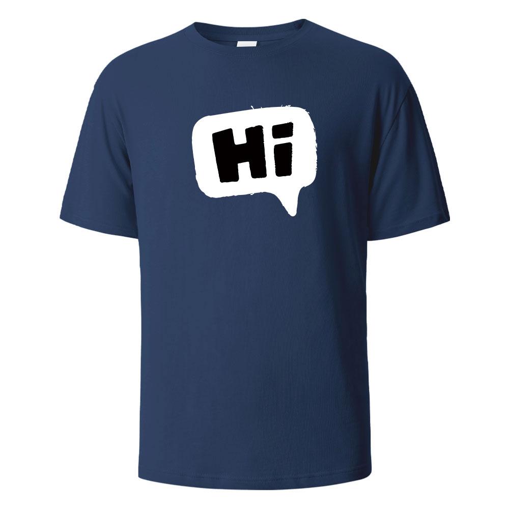 Hallo Bedruckte T-Shirts 100% Baumwolle Sommer-Tees Für Männer Frauen Übergröße Lässige Oberteile T-Shirts