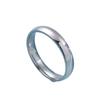 4mm Titanium Steel Polished Wedding Bands - Simple Stainless Steel Round Rings for Couples