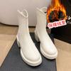 Martin boots women's British style thin boots women's autumn and winter new thick-soled medium boots thick heel thin short boots women