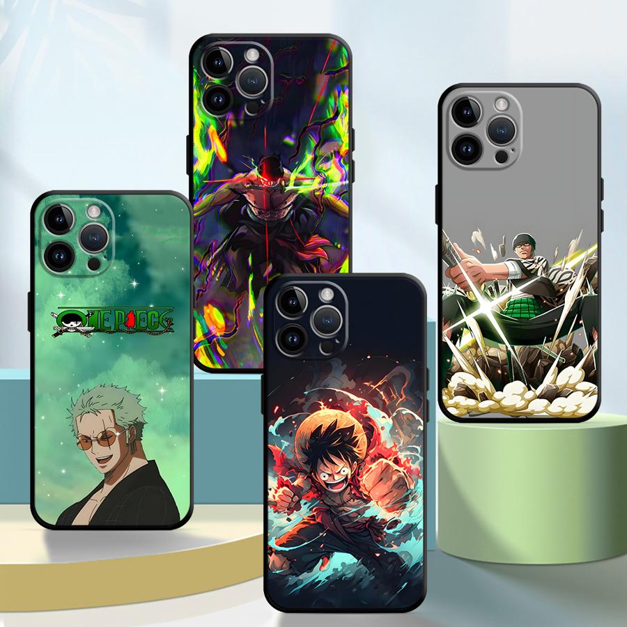 One Piece Zoro Logo Black Soft Phone Cover Case for iPhone XS Max 17Air 13 12 11 17 Pro Max 15 16 14 Plus XR 7 8