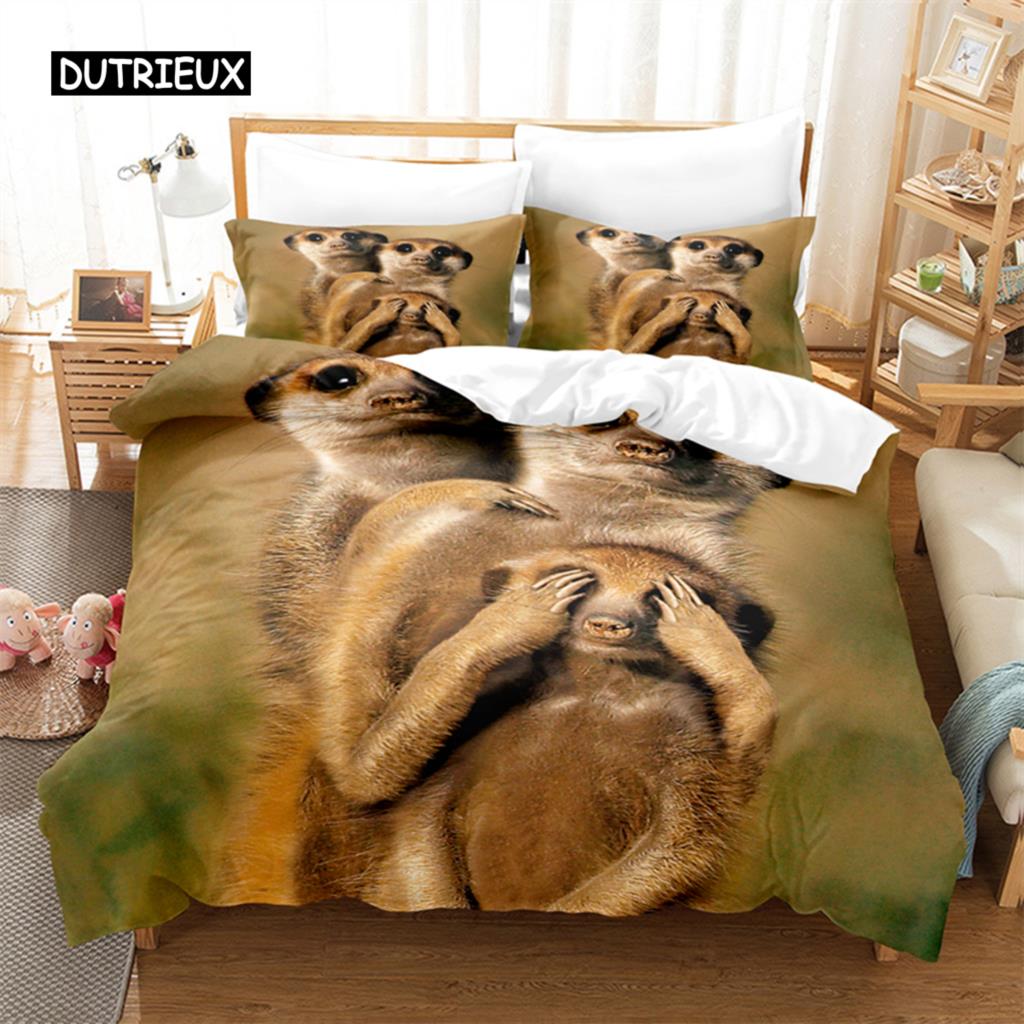 Schöne Tiere Bettwäsche Set Bettbezug Set 3D Bettwäsche Digitaldruck Bettwäsche Queen Size Bettwäsche Set Mode-Design