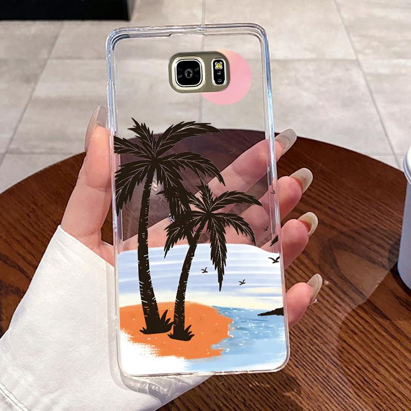 

Clear Case For Samsung Galaxy Note 5 Note5 Phone Casing Aesthetic Cute Cat Soft Transparent TPU Silicone Protective Back Cover Galaxy Note 5