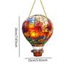 Acrylic Suncatcher Hanging Ornament Vibrant Hot Air Balloon Flat Window Decor Sign for Solar Patio Balcony