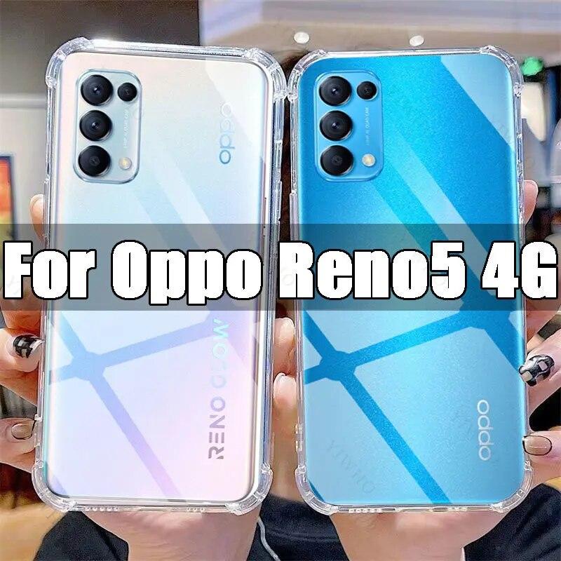 

Прозрачный чехол для телефона Oppo Reno5 4G, прозрачный чехол из ТПУ для Oppo Reno 5 6,4 дюйма CPH2159, противоударные чехлы с защитой от царапин