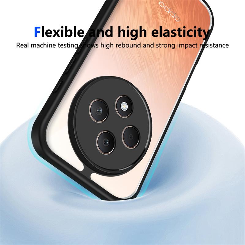 Oppo Reno12 F 5G CPH2637 Pouzdro Nárazuvzdorný Silikonový TPU Nárazník Průhledná Zadní Strana Tvrdý Kryt Matné Pouzdro na Telefon pro Oppo Reno 12F 4G CPH2687