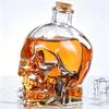 Karafka na whiskey ve tvaru lebky, 3D skleněná láhev na alkohol se zátkou, Novinkový dávkovač vína pro domácí bar, Jedinečný gotický dárek pro muže