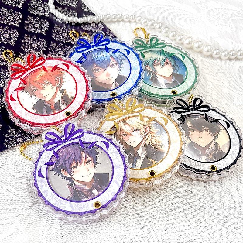 Akrylový rámeček na placky Oshikatsu Otakatsu pouzdro na doplňky Axta pouzdro anime zboží dekorace Černá [Květinový vzor] úložný prostor, g.triger G-Triger