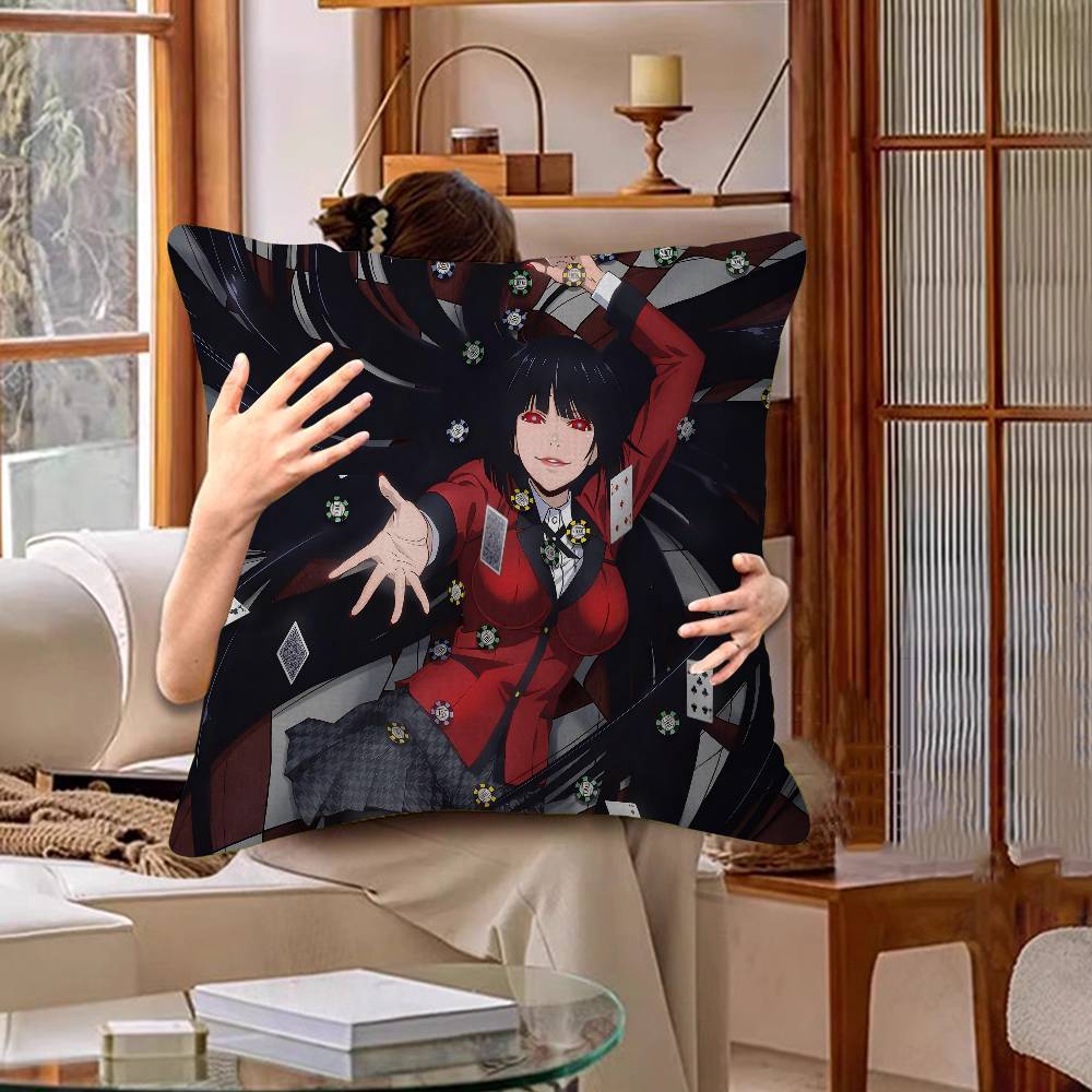 Kakegurui Anime Pillow Cushion Cover Pillowcase Living Room Sofa Home Decor Customized