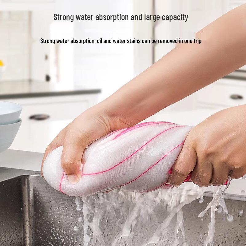 Absorbent Lint-Free Thickened Cotton Kitchen Cleaning Cloths