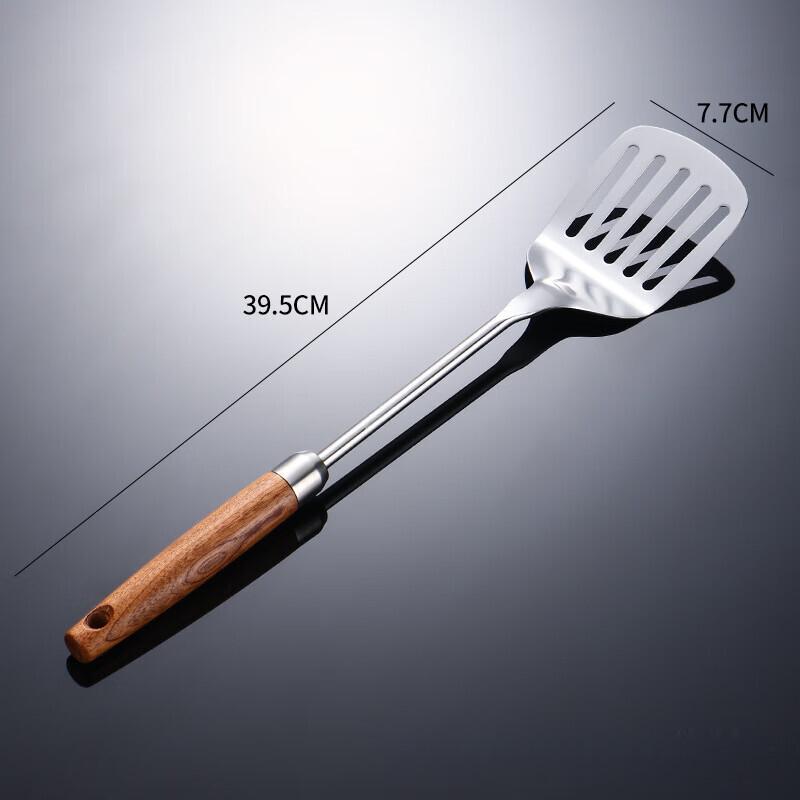 ZISIZ 304 Stainless Steel Spatula with Sapele Wood Handle