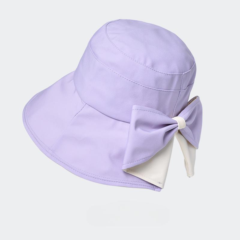 Spring and Summer Women's New Bowknot Fisherman Hat Suitable for Outdoor Travel Multi-Function Sunshade Cap and Sunscreen Cap