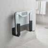 2Pcs Wall Mount Scale Holder Carbon Steel No-Drill Adhesive Bathroom Storage Bracket Heavy Duty Digital Weight Scale Organizer